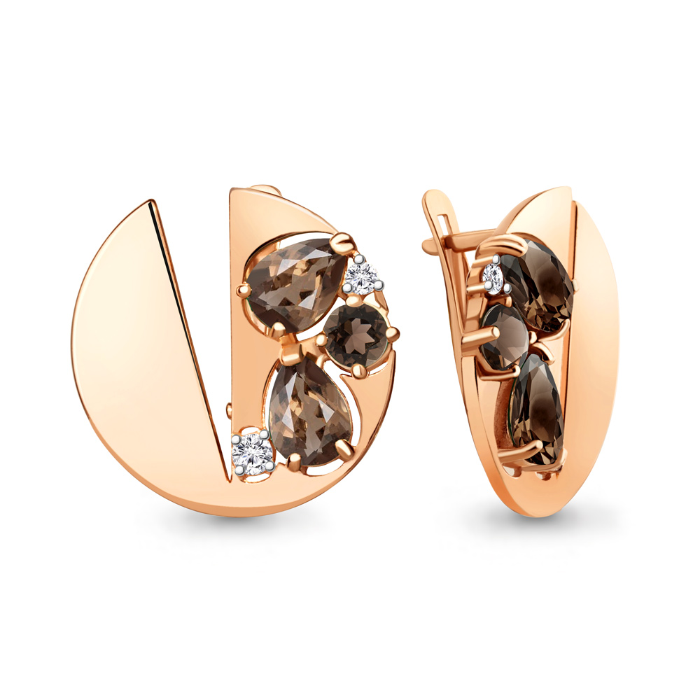 

Серьги из серебра с кварцем Aquamarine Aquamarine 4761001А_925_з, 4761001А_925_з