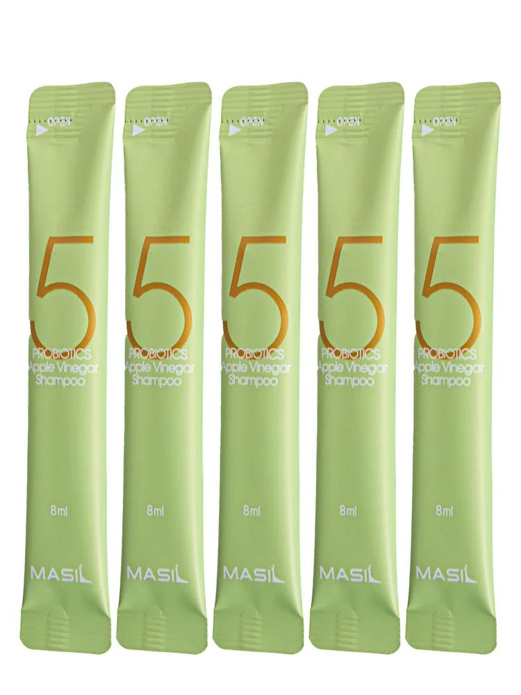 Корейский шампунь MASIL профессиональный с яблочным уксусом и с пробиотиками 8 мл 5 штук masil филлер для восстановления волос