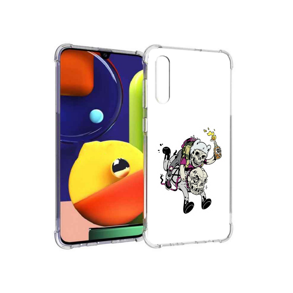 

Чехол MyPads Tocco для Samsung Galaxy A70 время приключений скелеты (PT128584.546.277), Прозрачный, Tocco