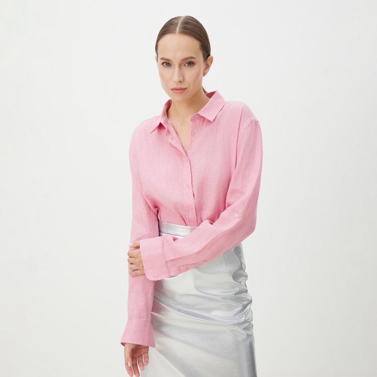 

Рубашка женская Maison David BLN923 розовая M, Розовый, BLN923