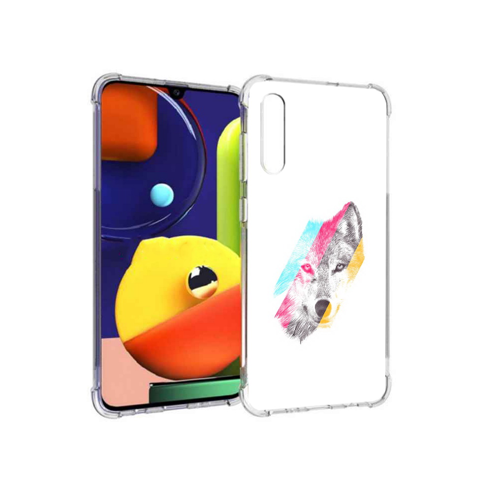 Чехол MyPads Tocco для Samsung Galaxy A70 волк градиент (PT128584.546.268)