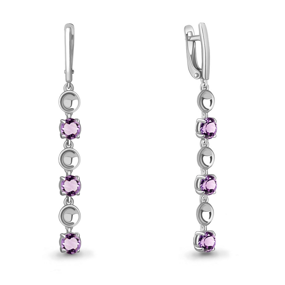 

Серьги из серебра с аметистом Aquamarine Aquamarine 4760104_925_р, 4760104_925_р