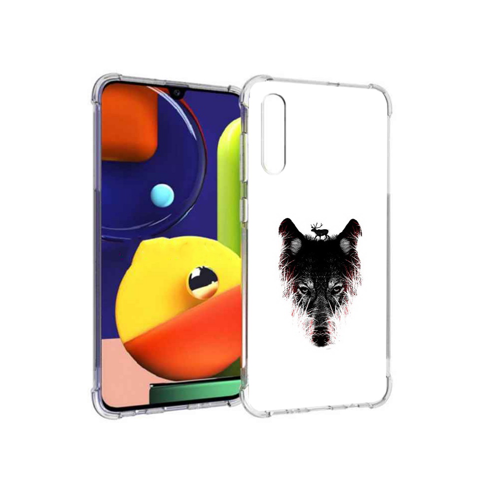 

Чехол MyPads Tocco для Samsung Galaxy A70 волк в траве (PT128584.546.267), Прозрачный, Tocco