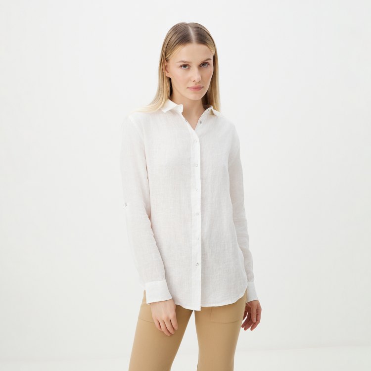 

Рубашка женская Maison David BLN923 белая S, Белый, BLN923