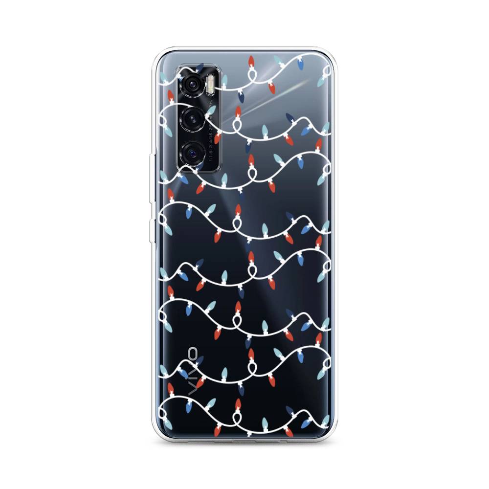 

Чехол на Vivo V20 SE "Разноцветная гирлянда", Белый;красный;синий, 263550-5
