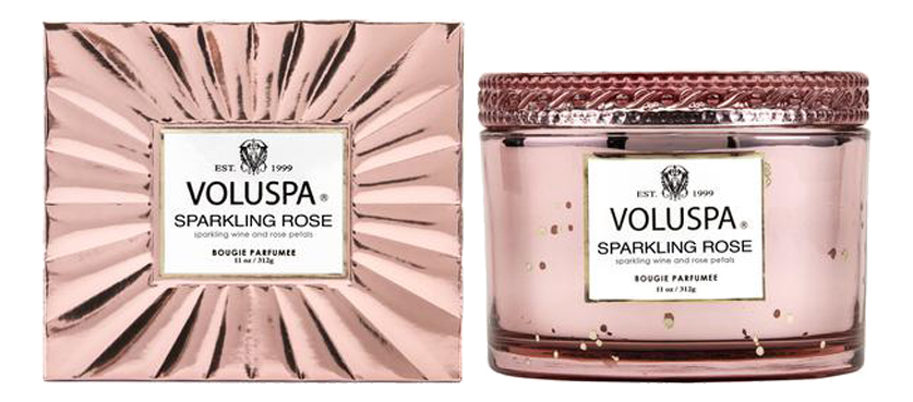 фото Ароматическая свеча voluspa sparkling rose (игристое розе) 312г