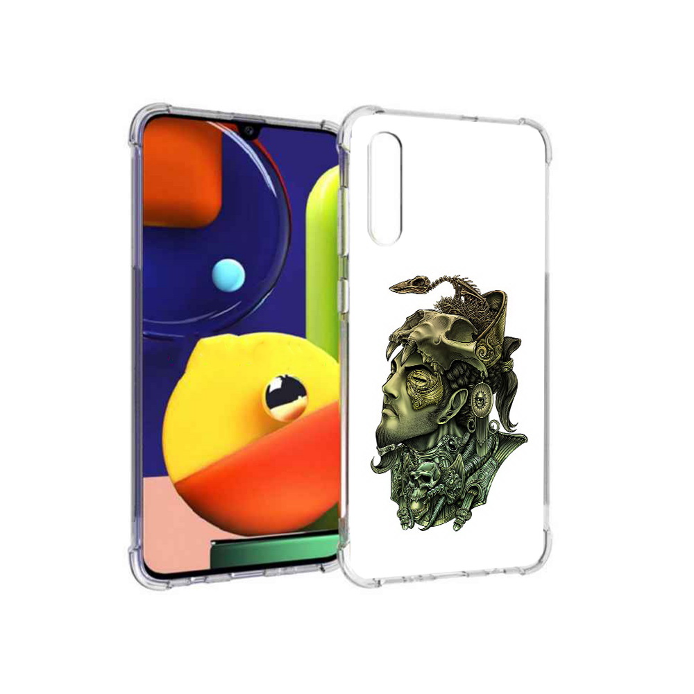 

Чехол MyPads Tocco для Samsung Galaxy A70 бронзовый воин (PT128584.546.248), Прозрачный, Tocco