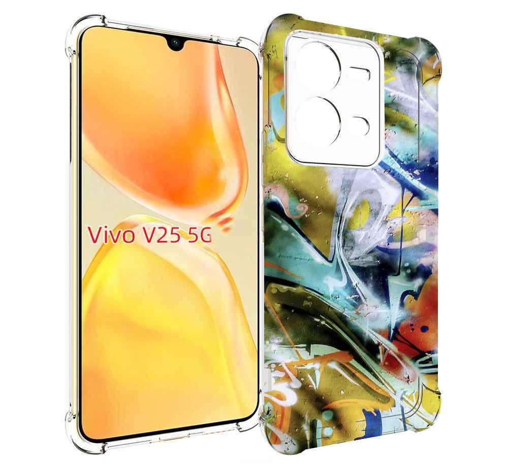 

Чехол MyPads граффити-хаос для Vivo V25 5G / V25e, Прозрачный, Tocco