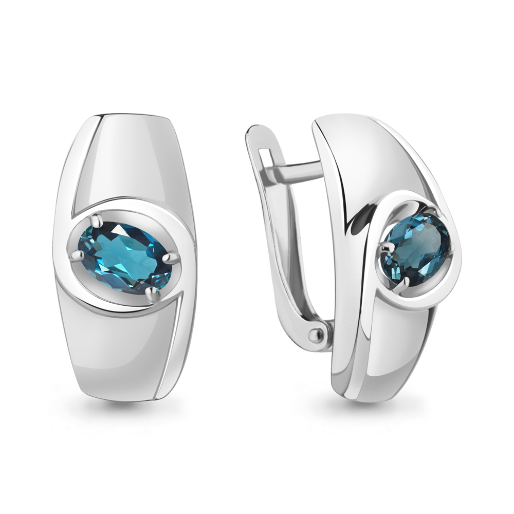 

Серьги из серебра с топазом Aquamarine Aquamarine 4759708_925_р, 4759708_925_р