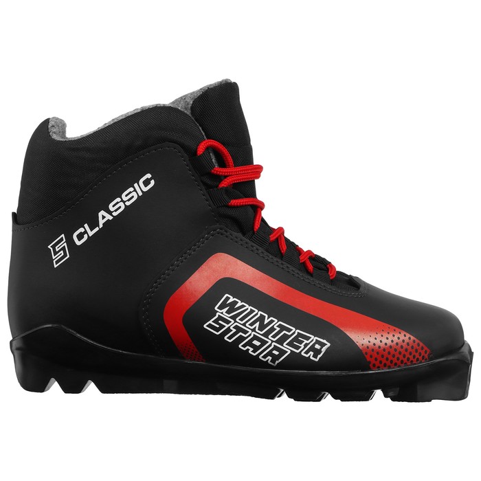 фото Ботинки лыжные winter star classic, цвет чёрный, лого красный, s, размер 41