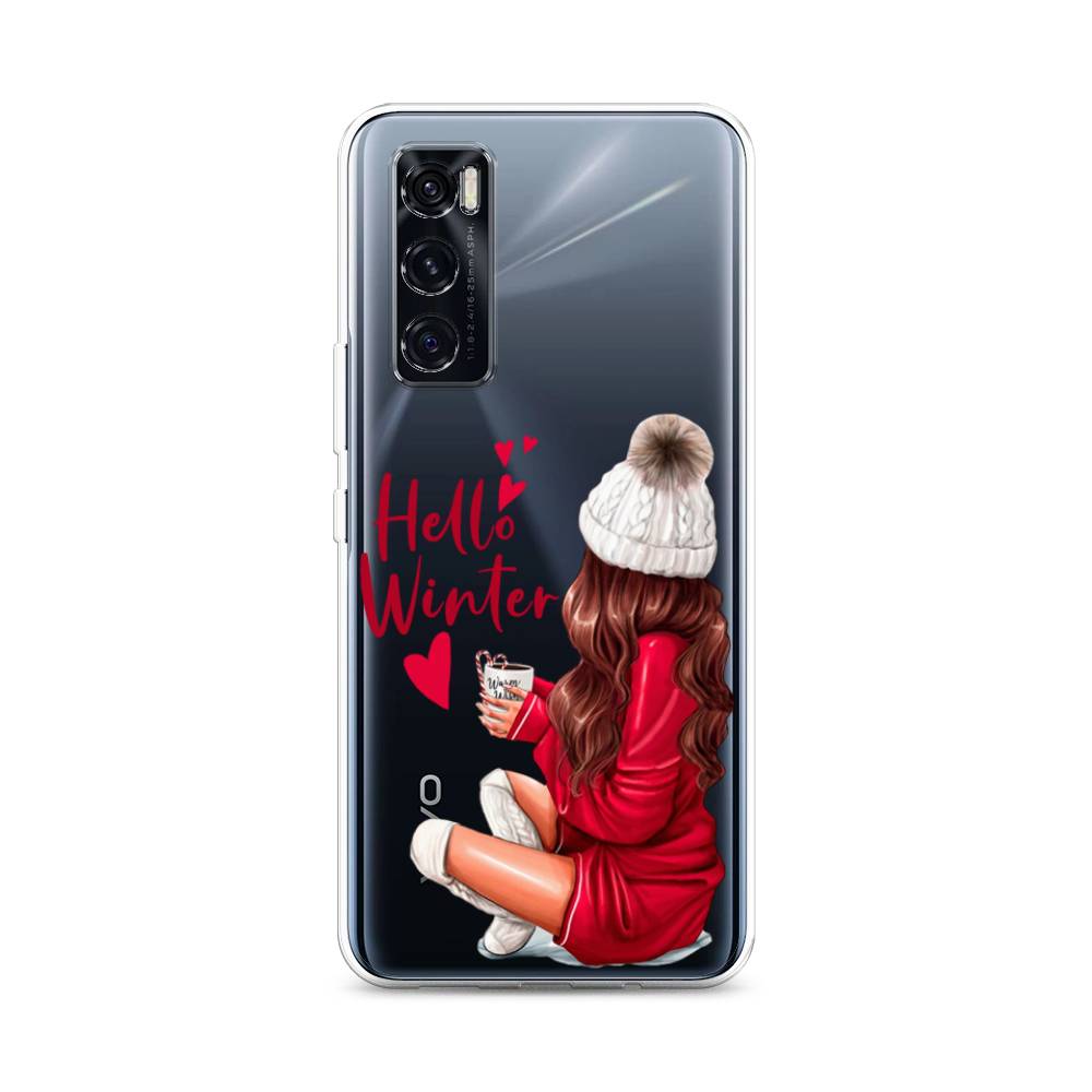 

Чехол на Vivo V20 SE "Hello winter", Красный;белый;коричневый, 263550-5