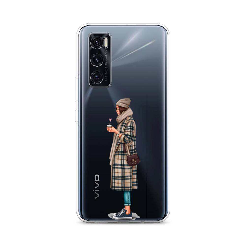 

Чехол на Vivo V20 SE "Утренний кофе", Коричневый;бежевый, 263550-6