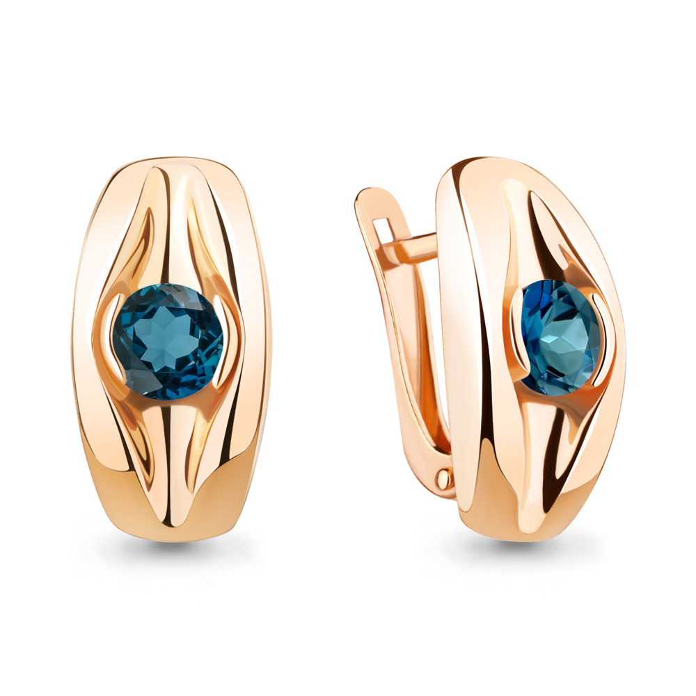 

Серьги из серебра с топазом Aquamarine Aquamarine 4759308_925_з, 4759308_925_з