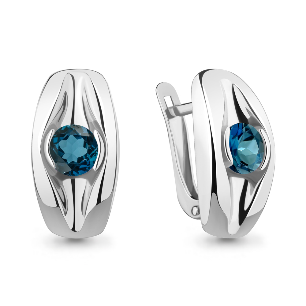 

Серьги из серебра с топазом Aquamarine Aquamarine 4759308_925_р, 4759308_925_р