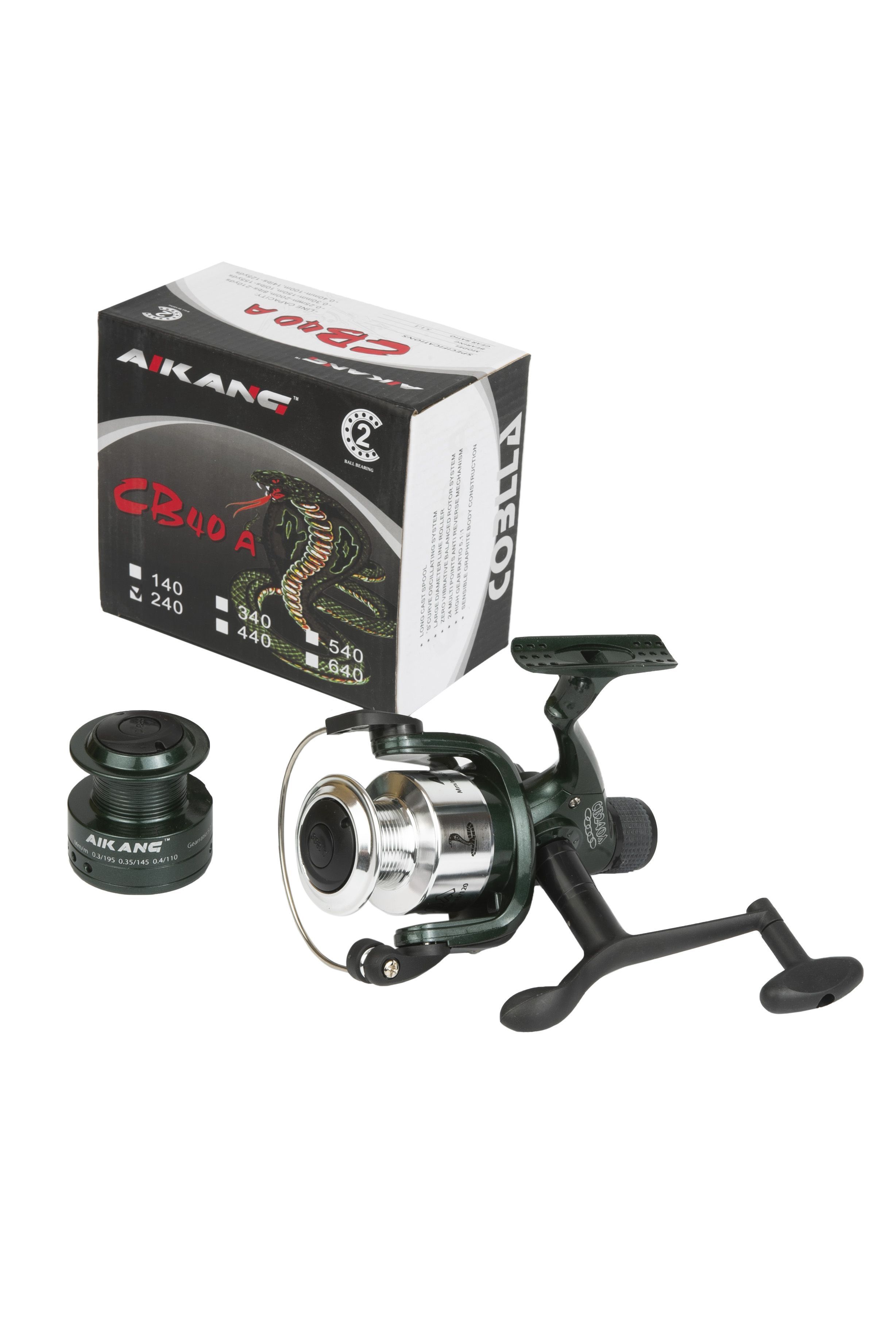 

Катушка Aikang Cobra CB40A металл 240, Зеленый, Cobra-CB40A
