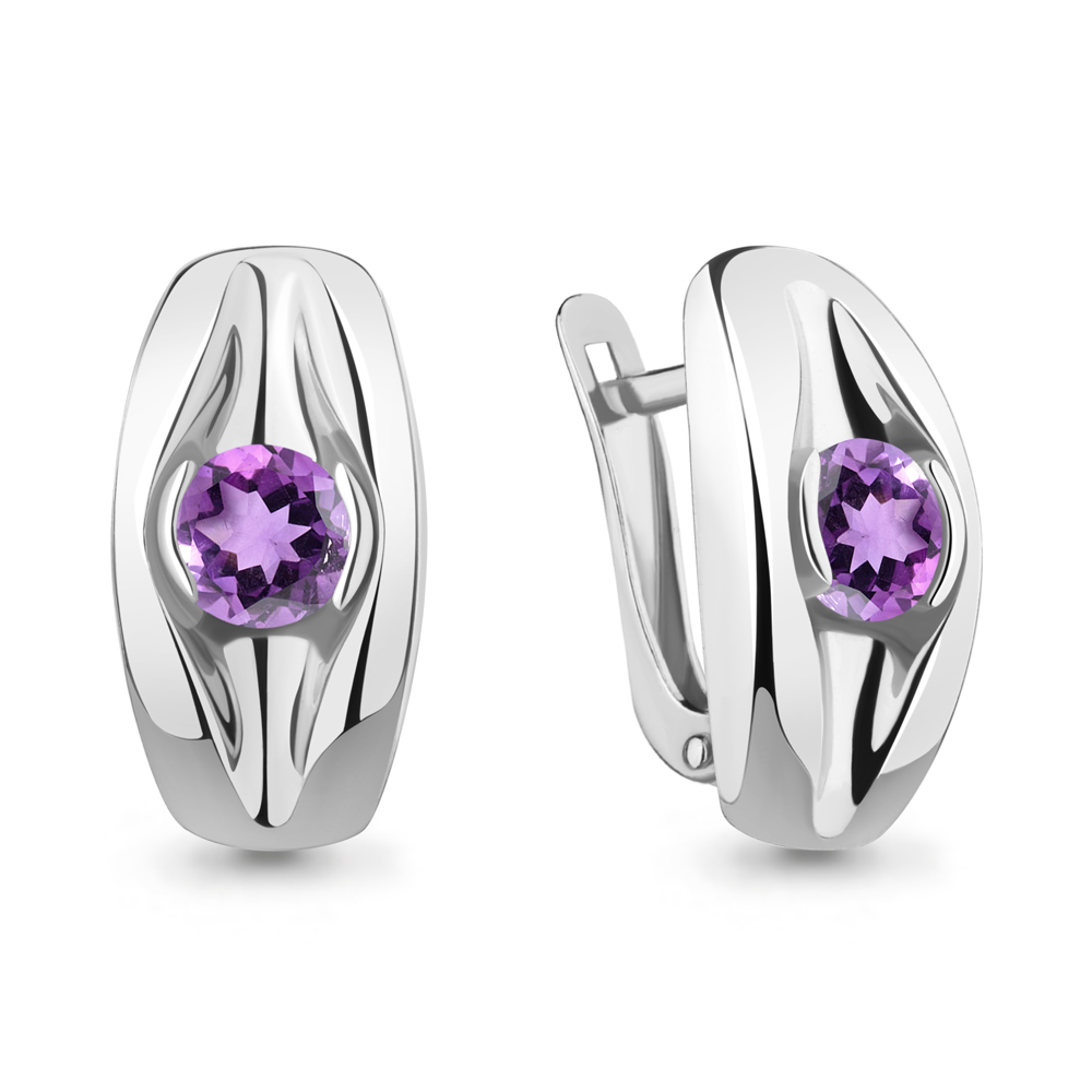 

Серьги из серебра с аметистом Aquamarine Aquamarine 4759304_925_р, 4759304_925_р