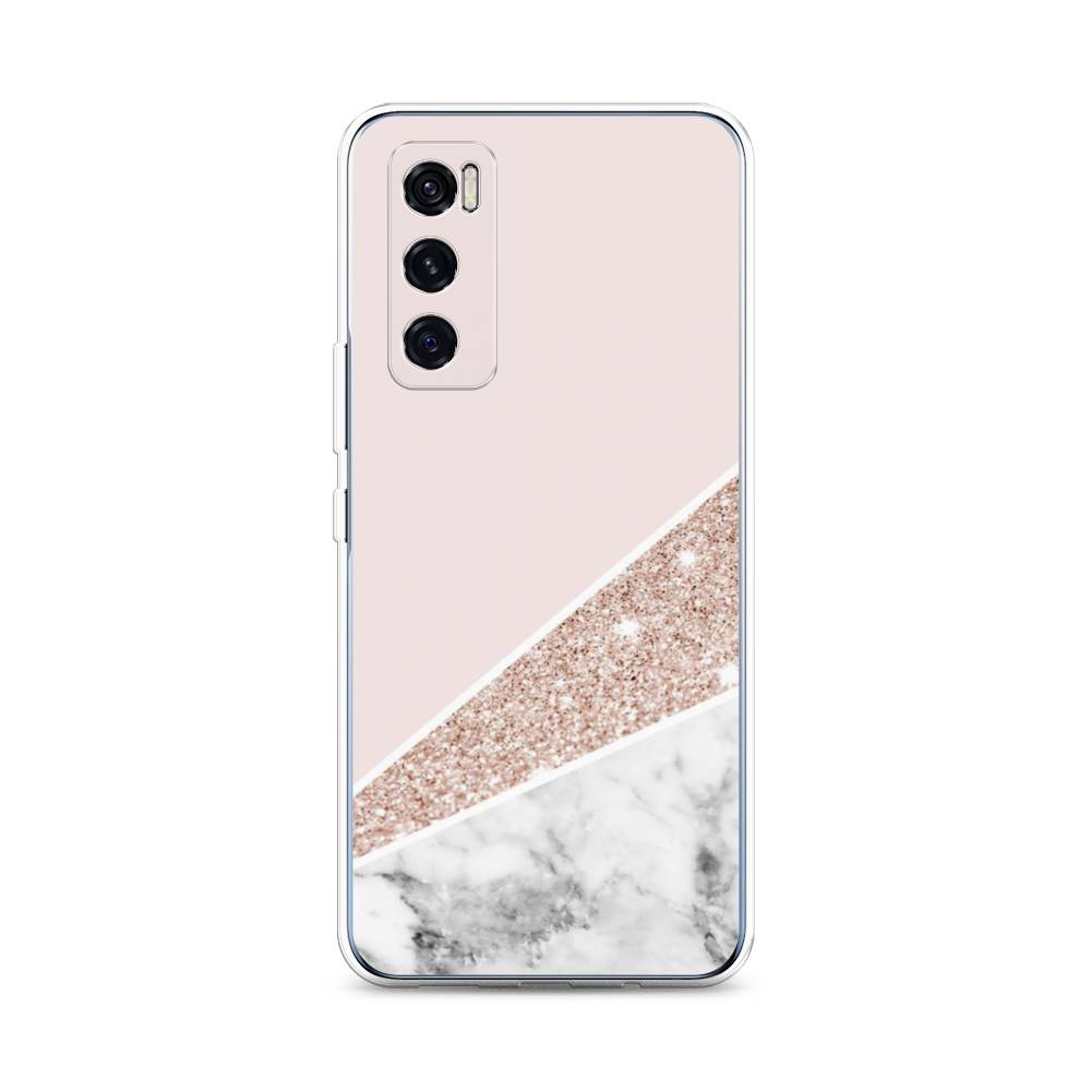 

Чехол на Vivo V20 SE "Блестящий розовый мрамор", 263550-3