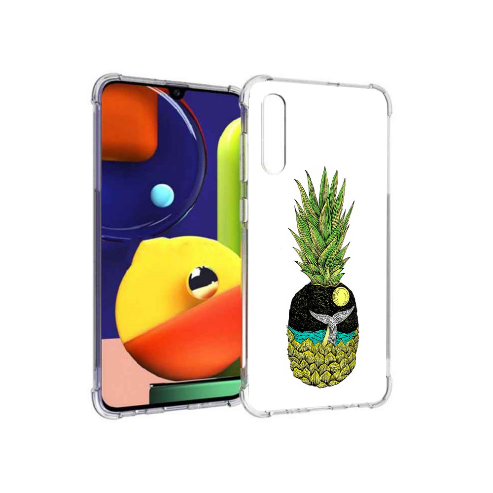 

Чехол MyPads Tocco для Samsung Galaxy A70 ананас с китом (PT128584.546.220), Прозрачный, Tocco