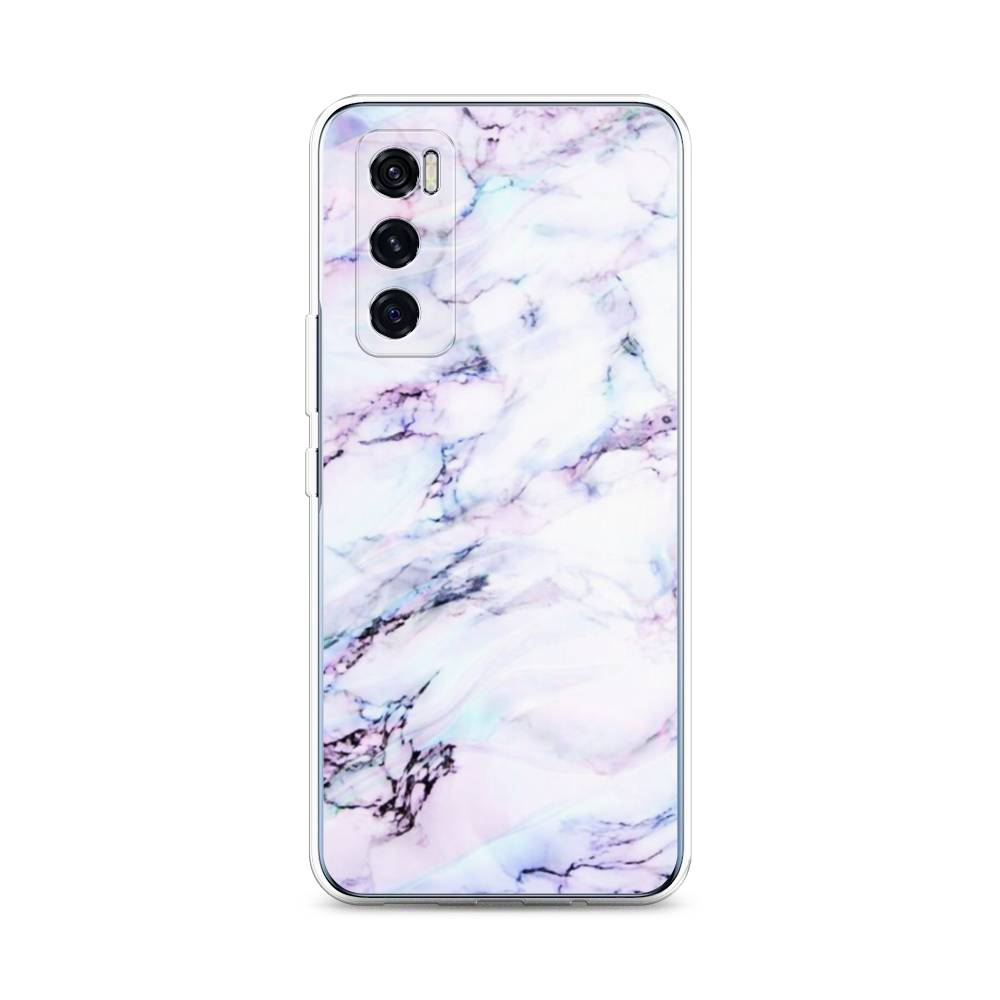 

Чехол на Vivo V20 SE "Радужный мрамор", Серый;фиолетовый, 263550-3