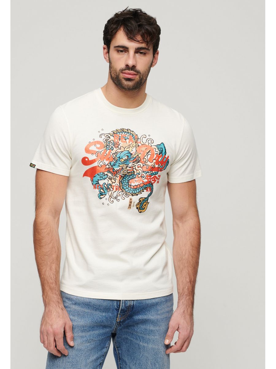 

Футболка мужская Superdry SU222O2V3 белая M, Белый, SU222O2V3