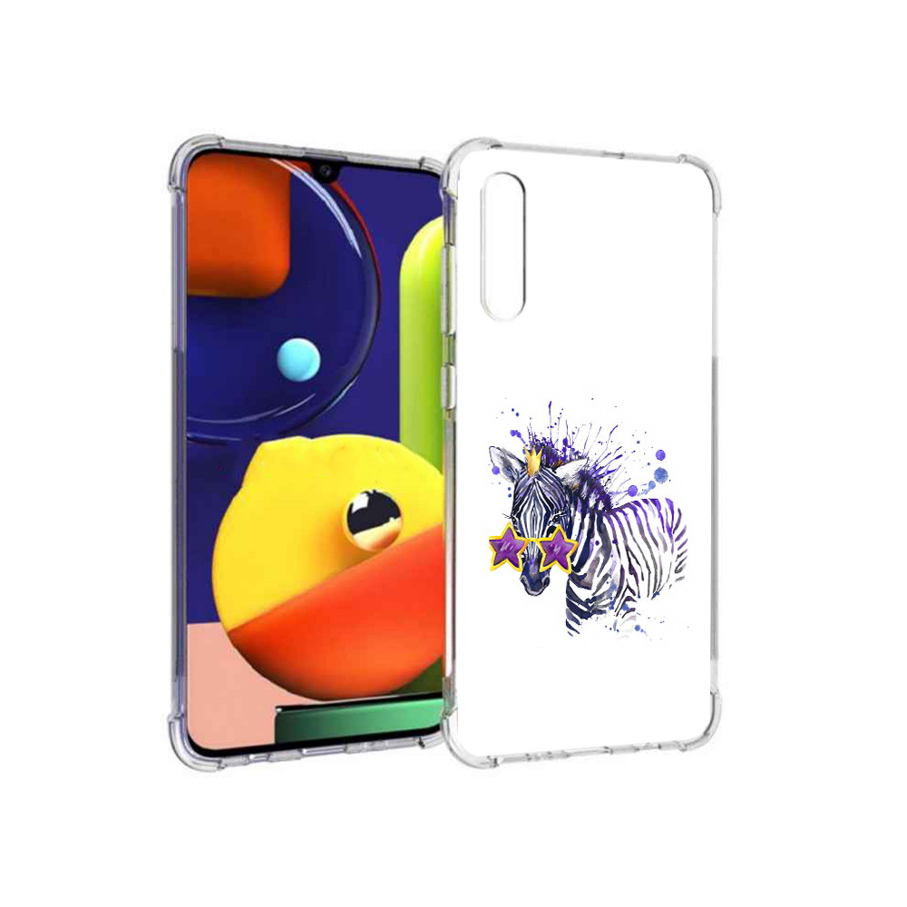 

Чехол MyPads Tocco для Samsung Galaxy A70 акварельная зебра (PT128584.546.215), Прозрачный, Tocco