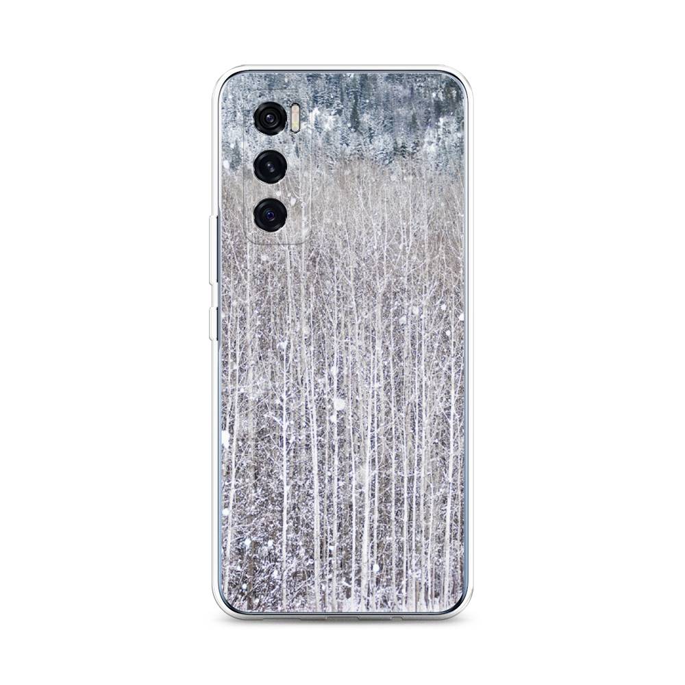 

Чехол для Vivo V20 SE "Снежный лес", Бежевый;серый;белый, 263550-5