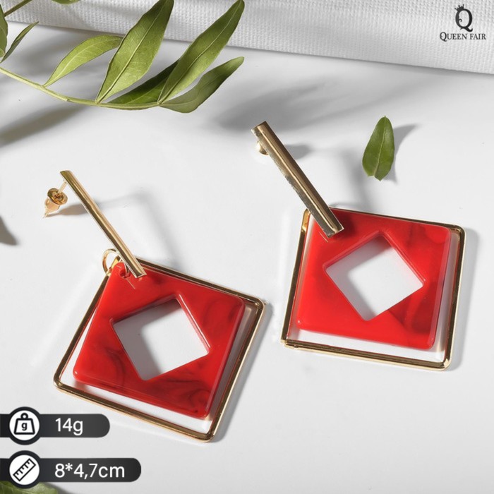

Серьги подвески из бижутерного сплава Queen Fair 5263594, пластик