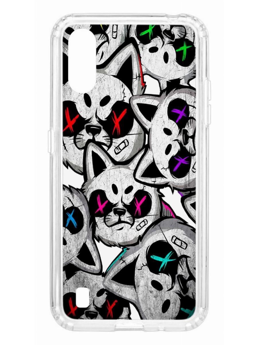 Чехол на Samsung Galaxy A01/A015 Kruche Print Angry Cats