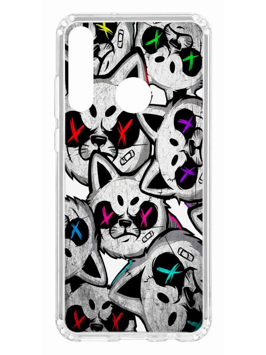 

Чехол на Huawei Y6p 2020 Kruche Print Angry Cats
