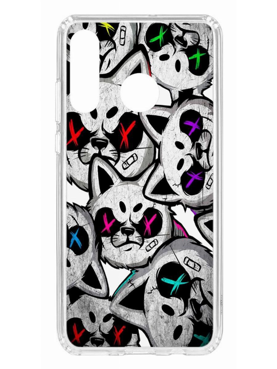 

Чехол на Huawei P30 Lite Kruche Print Angry Cats