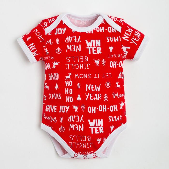 

Боди Крошка Я "Happy winter", рост 74-80 см, красный, Happy winter Крошка Я