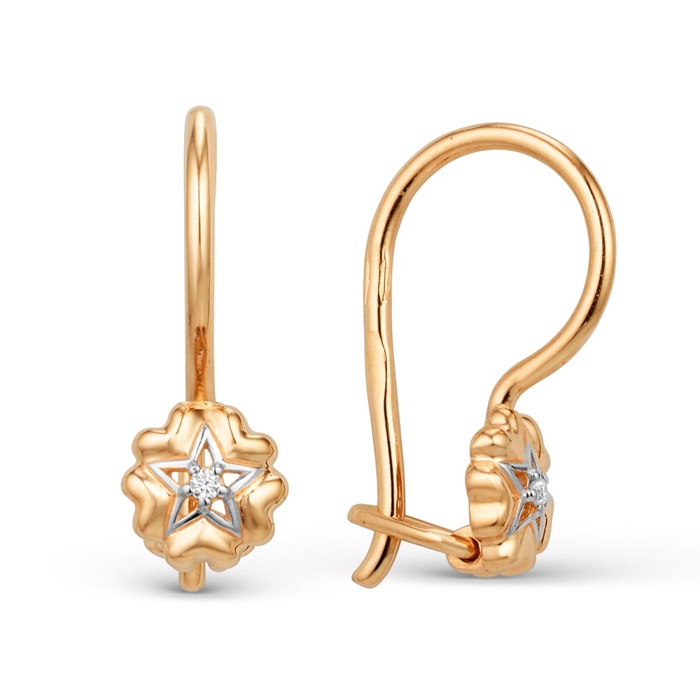 

Серьги из золота 585Gold 602002086, фианит, 602002086