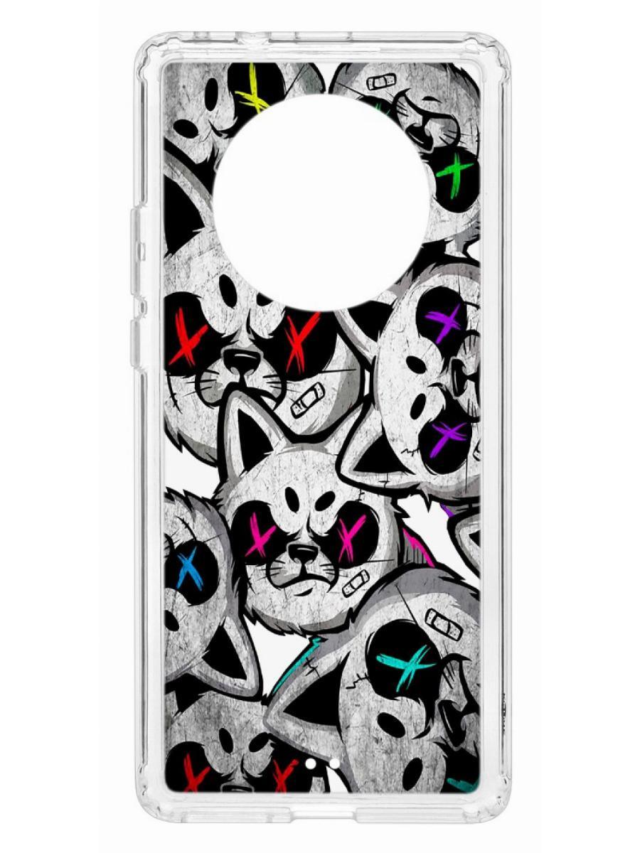 

Чехол на Huawei Mate 40 Pro Kruche Print Angry Cats