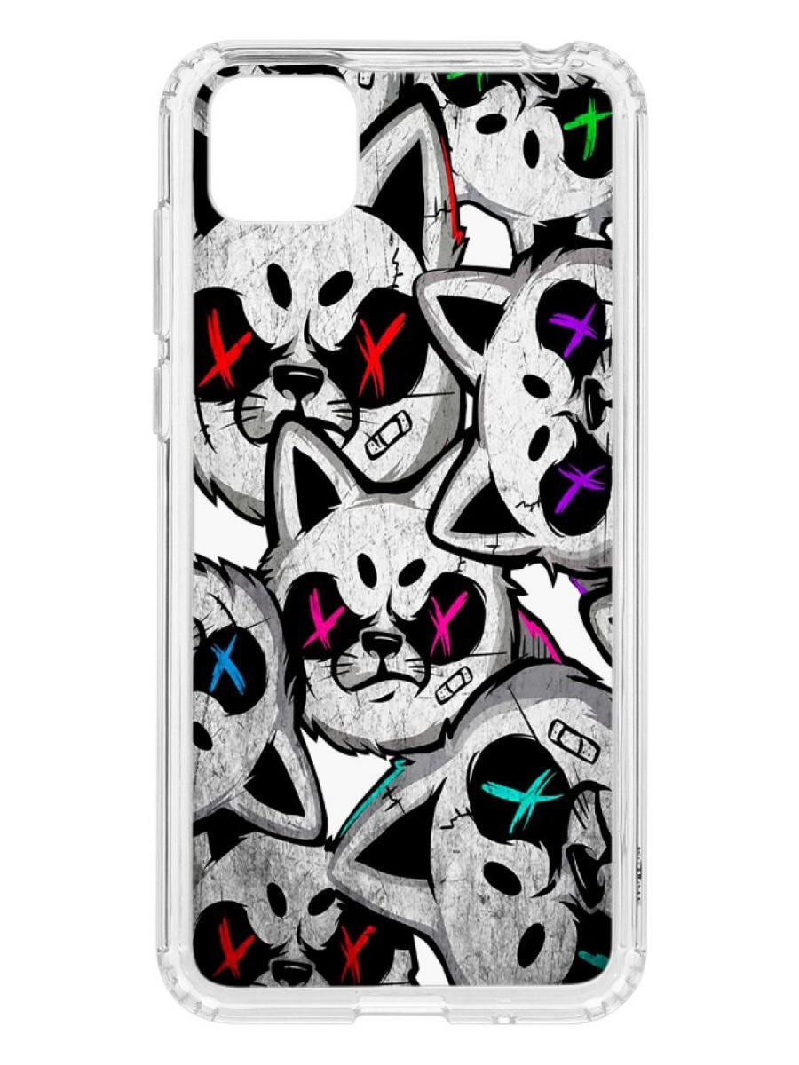 

Чехол на Huawei Honor 9S Kruche Print Angry Cats