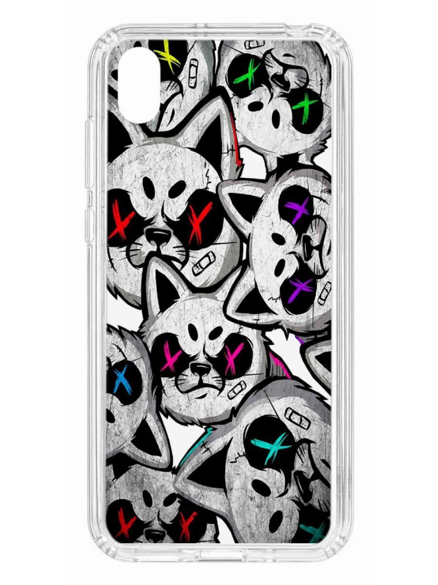 

Чехол на Huawei Honor 8S Kruche Print Angry Cats