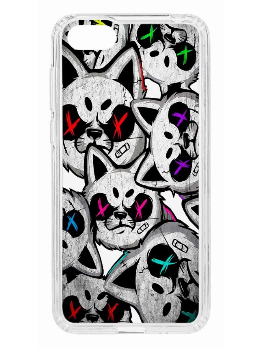 

Чехол на Huawei Honor 7A Kruche Print Angry Cats