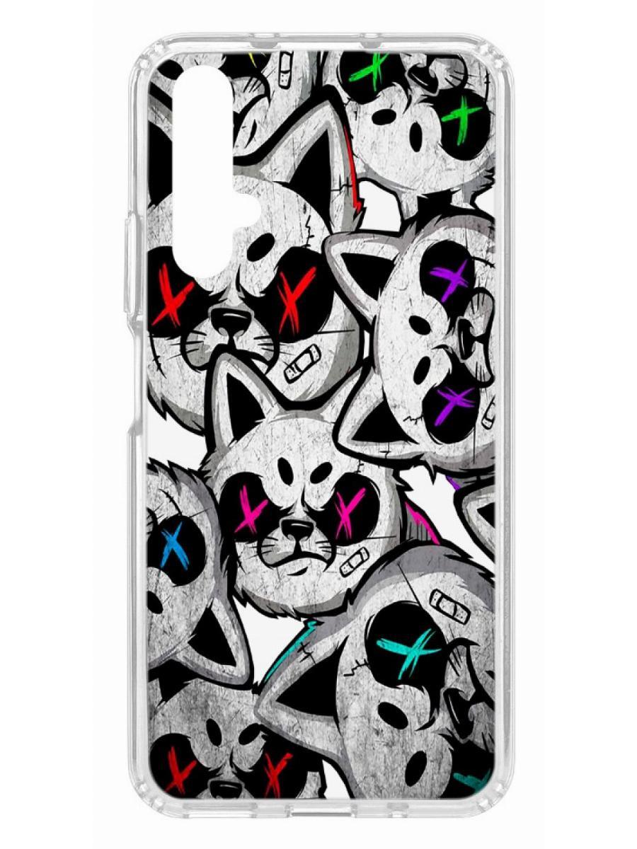 

Чехол на Huawei Honor 20 Kruche Print Angry Cats