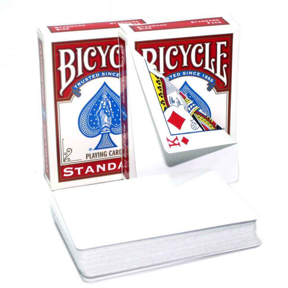 

Игральные карты для фокусов Bicycle Standard Face Blank Back, красные, Bicycle Standard Face Blank Back (стандартное лицо, пустая рубашка) – красные