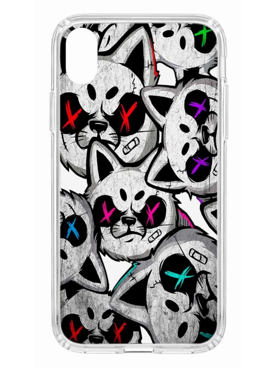 фото Чехол на apple iphone xr kruche print angry cats кruче