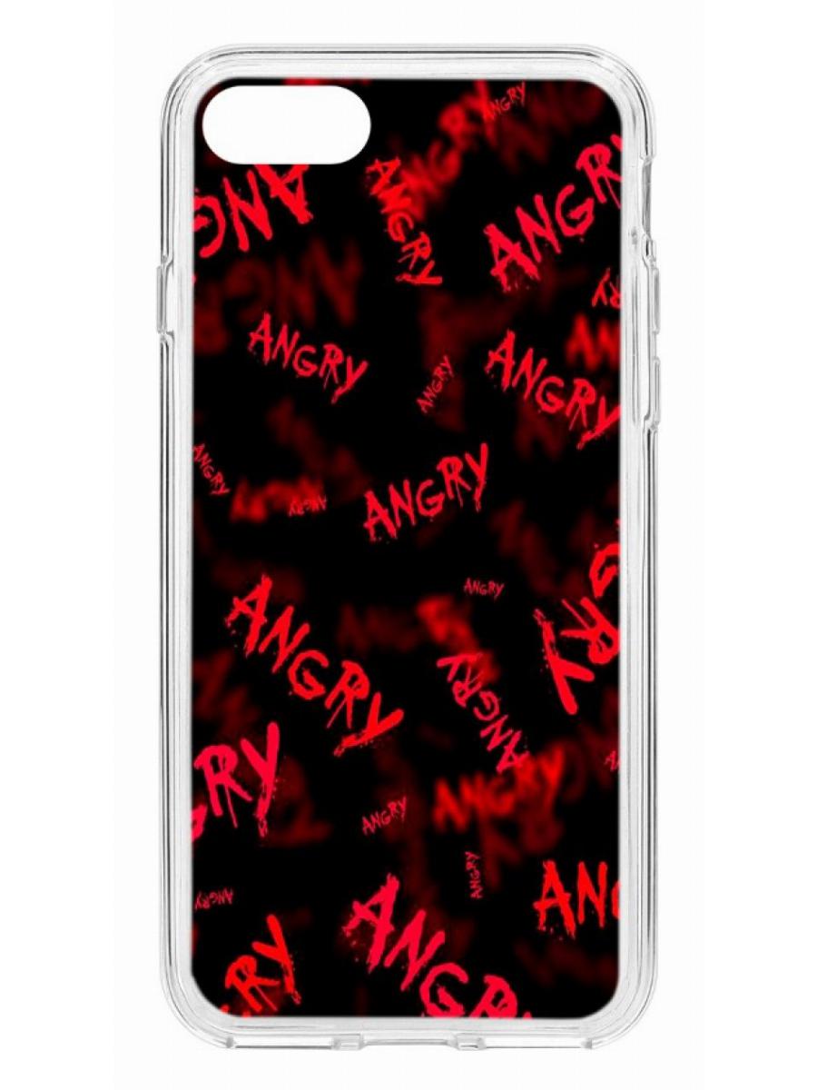 

Чехол для iPhone 7 /8 /SE 2020 КRUЧЕ Print Angry Cats прозрачный с рисунком