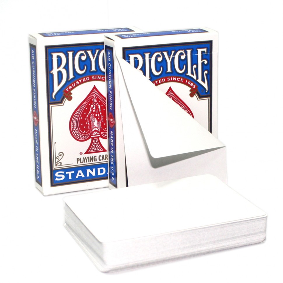 фото Игральные карты для фокусов bicycle blank card both sides (обе стороны пустые)