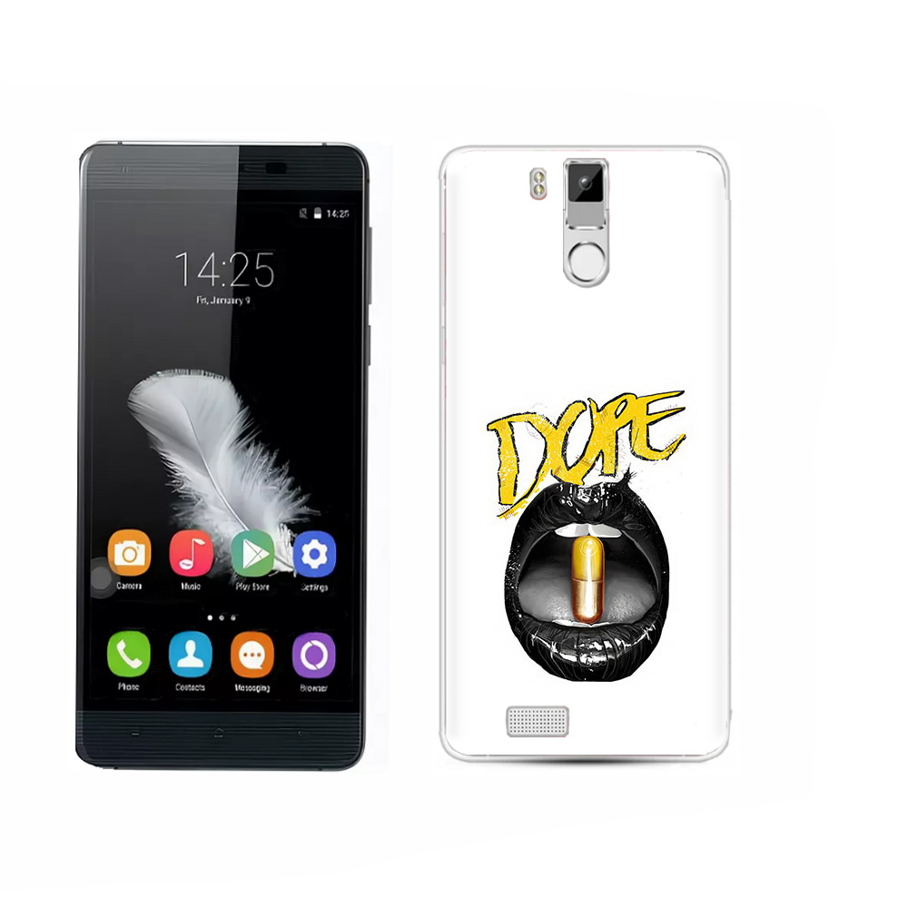 

Чехол MyPads Tocco для Oukitel K6000 Pro губы, Прозрачный, Tocco
