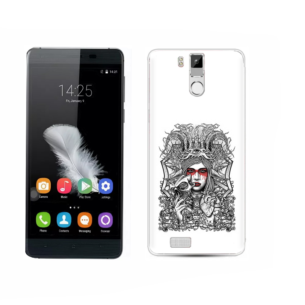 

Чехол MyPads Tocco для Oukitel K6000 Pro грусная девушка, Прозрачный, Tocco