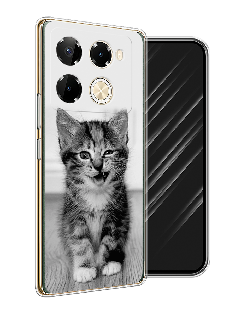 

Чехол Awog на Infinix Note 40 Pro 5G/Note 40 Pro Plus "Подмигивающий котенок", Черный;серый, 3106050-1