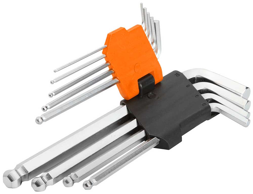 Набор шестигранных ключей с шаром WOKIN, 1.5-10 мм, 9 штук (207509) инструменты для моделирования и придания формы набор 5 шт 16 5 см