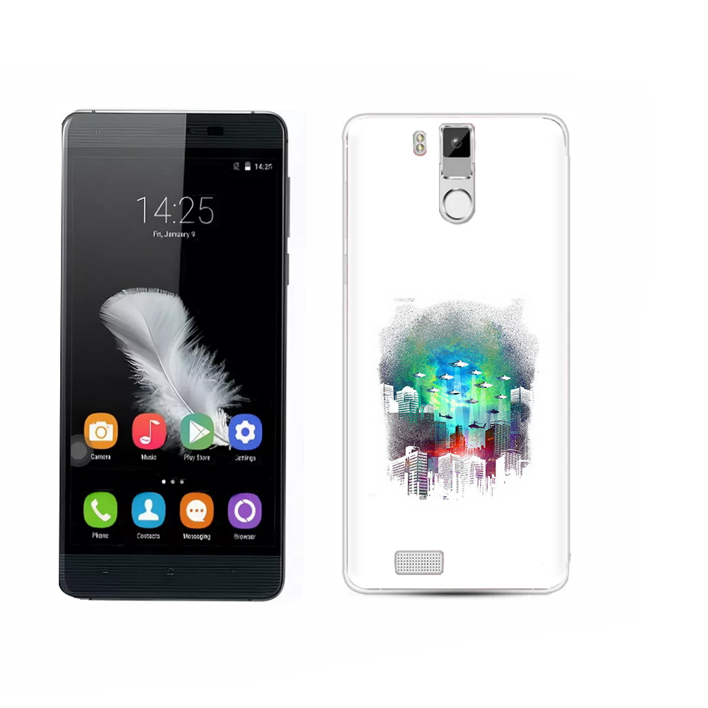 

Чехол MyPads Tocco для Oukitel K6000 Pro город в свечении, Прозрачный, Tocco