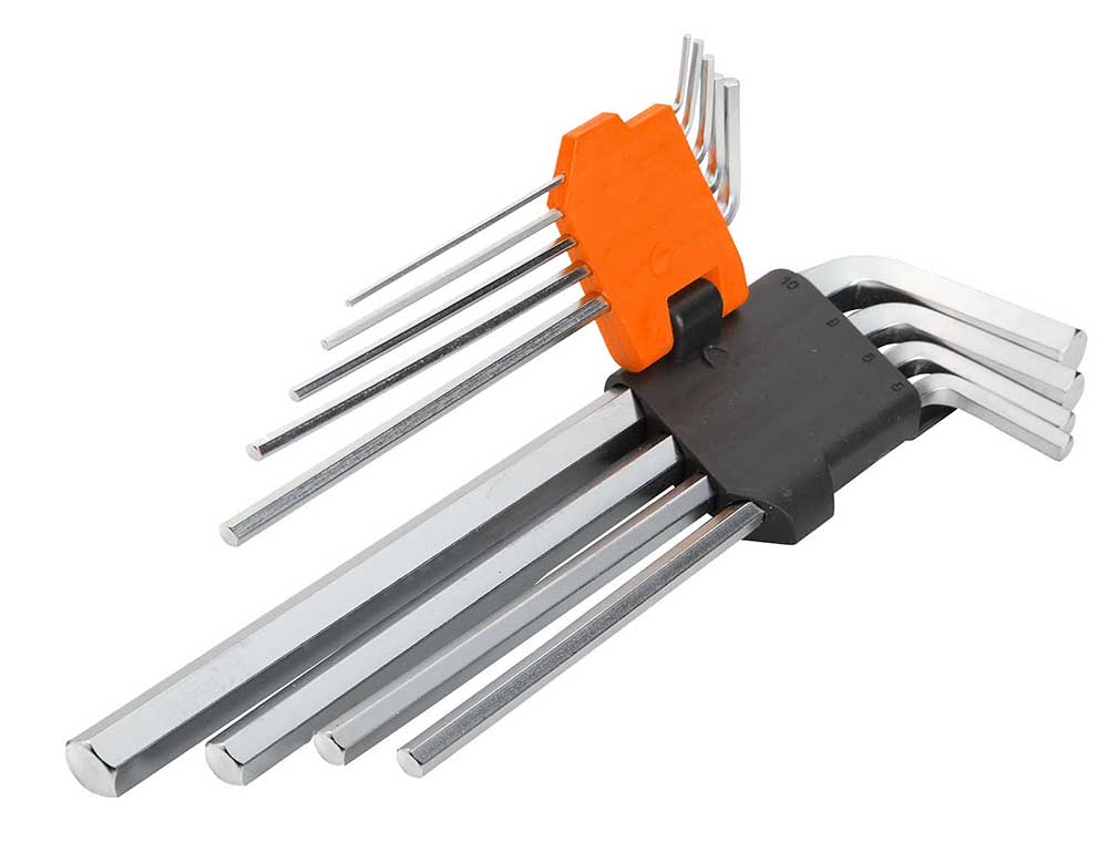 Набор удлиненных шестигранных ключей WOKIN, 1.5-10 мм, 9 штук (207309) набор металлических трубочек ice 4 шт 21 см с ершиком