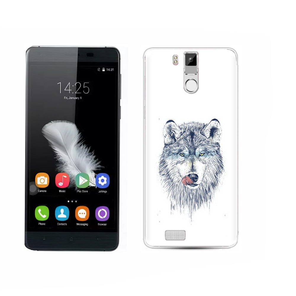 

Чехол MyPads Tocco для Oukitel K6000 Pro голодгый волк, Прозрачный, Tocco