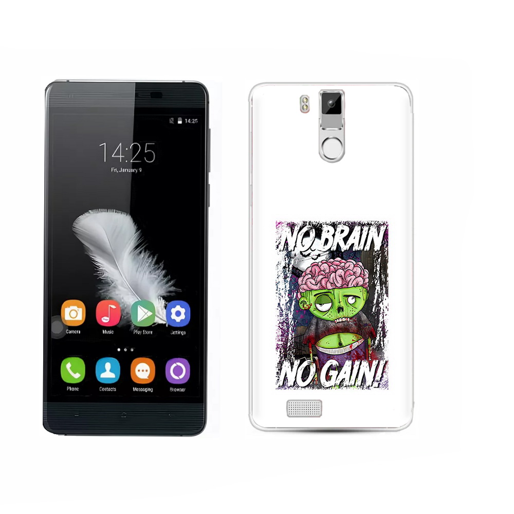 

Чехол MyPads Tocco для Oukitel K6000 Pro глупый зомби, Прозрачный, Tocco