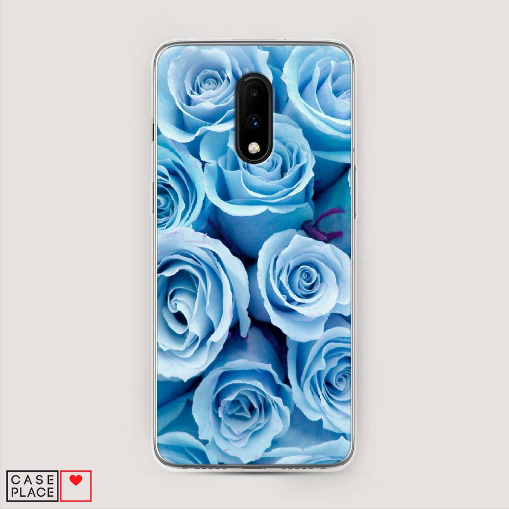 

Чехол Awog на OnePlus 7 / ВанПлас 7 "Лазурные розы", Голубой, 150750-8